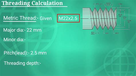 cnc machine threading calculation|how to calculate thread size.